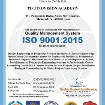 ISO 9001:2015 Certification Accredited by UASL England, UK